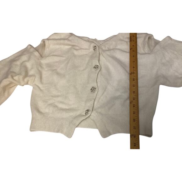 Kuzuwata cropped long sleeve cardigan size M cream - Picture 6 of 8